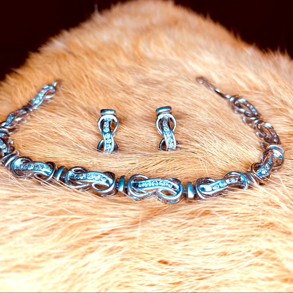 Diamond Bracelet & Earring Set